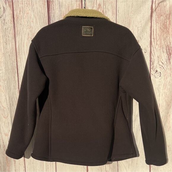 The Australian Outback Collection Fleece Sherpa Lined Jacket Brown Beige Size L - Picture 2 of 5